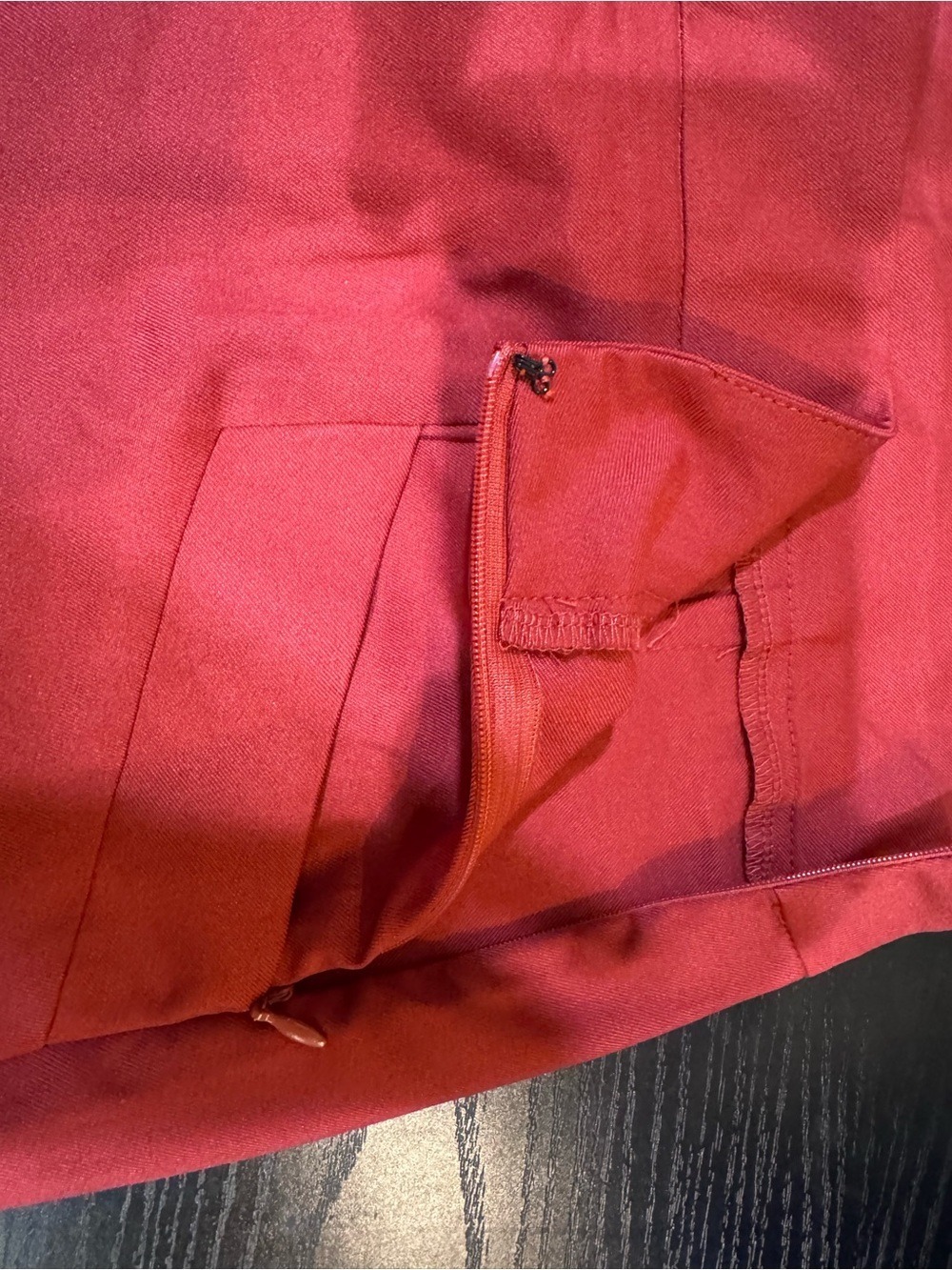 Hayden Wide-Leg Capris Pants in Rust Orange-red - Picture 5 of 6
